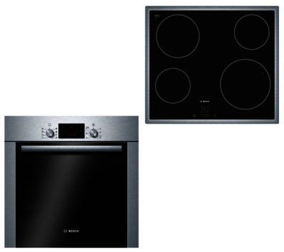 Bosch HBA63R252B Electric Oven & PKE645D17 Ceramic Hob Bundle